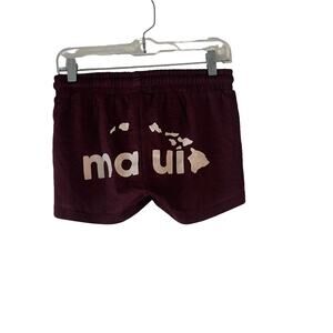 Aloha Women's Size Medium Red‎ Maui Hawaiian Pull On Shorts
